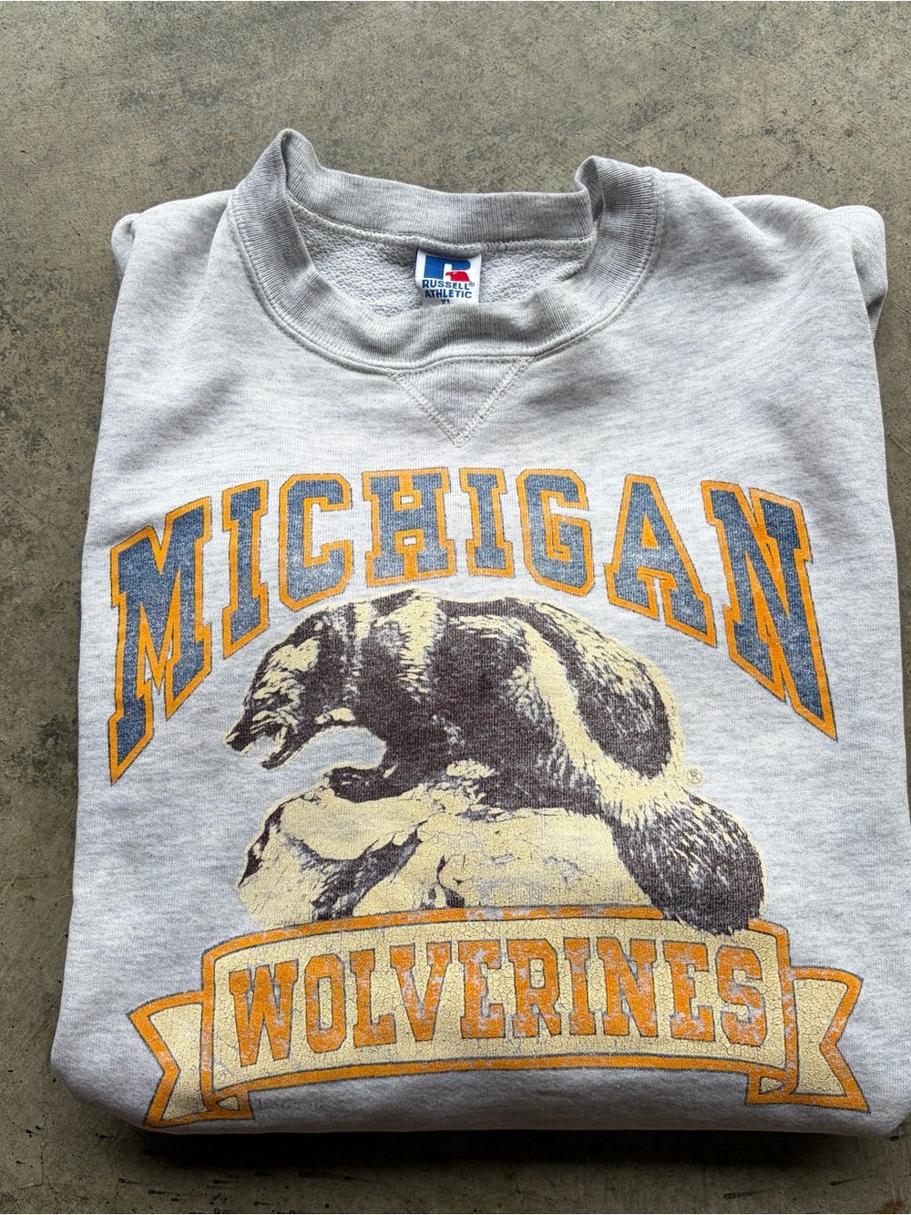 Vintage 90s Michigan Wolverines crewneck sweatshirt Russell